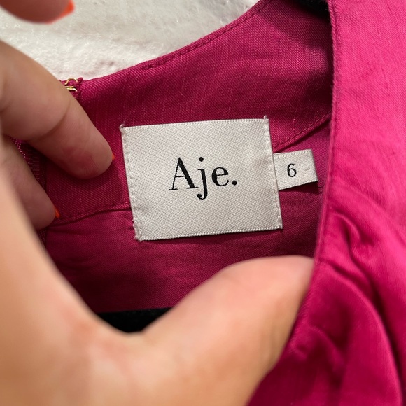 Aje Admiration Asymmetric Mini Dress Size 6 US 2 - Picture 3 of 6